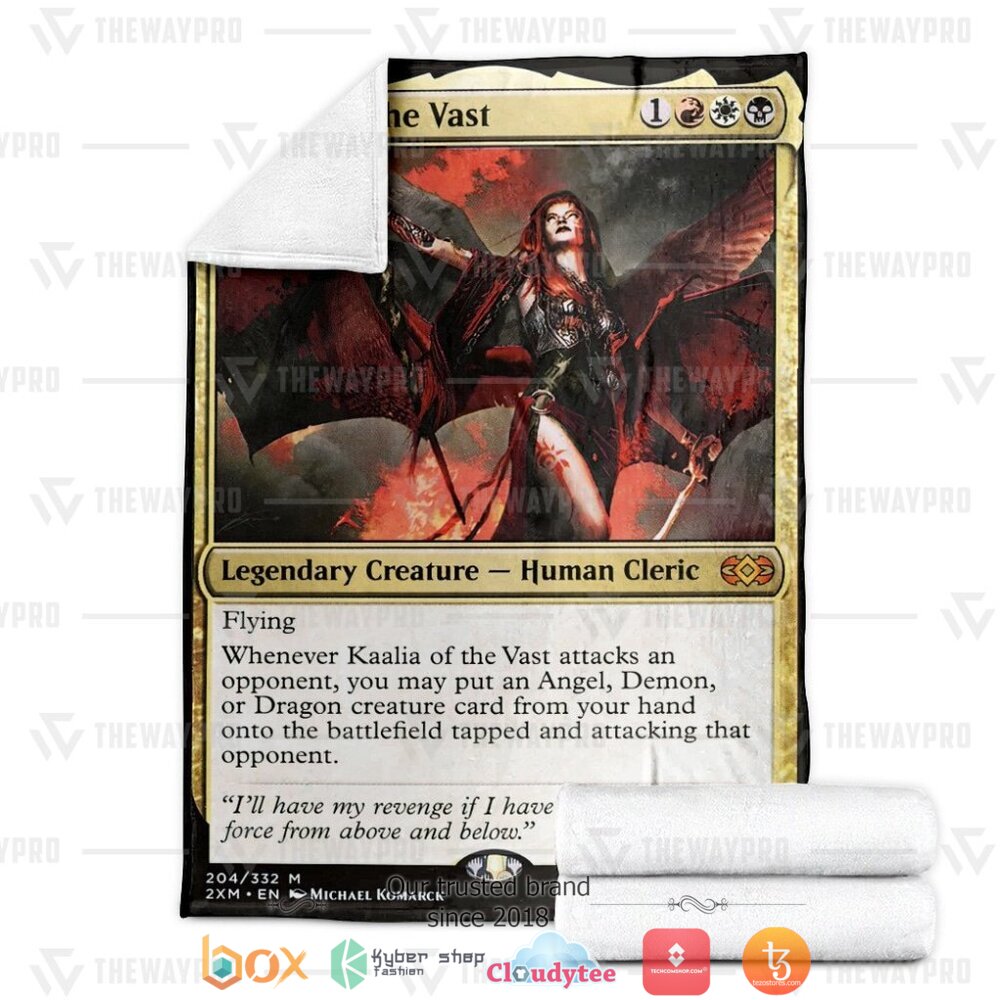 NEW Kaalia of the Vast Game MTG Blanket 4 Game MTG Kaalia of the Vast Soft Blanket 1 2 3