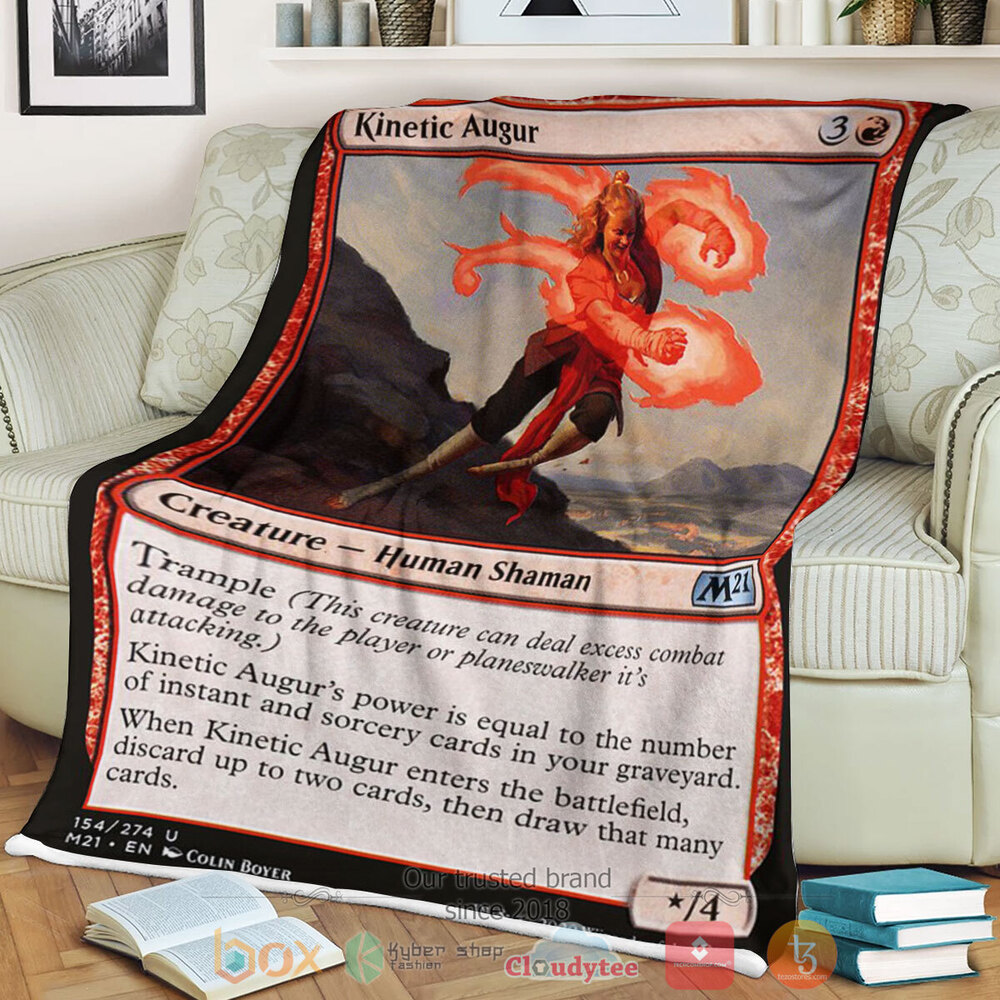 Game MTG Kinetic Augur Fleece Blanket