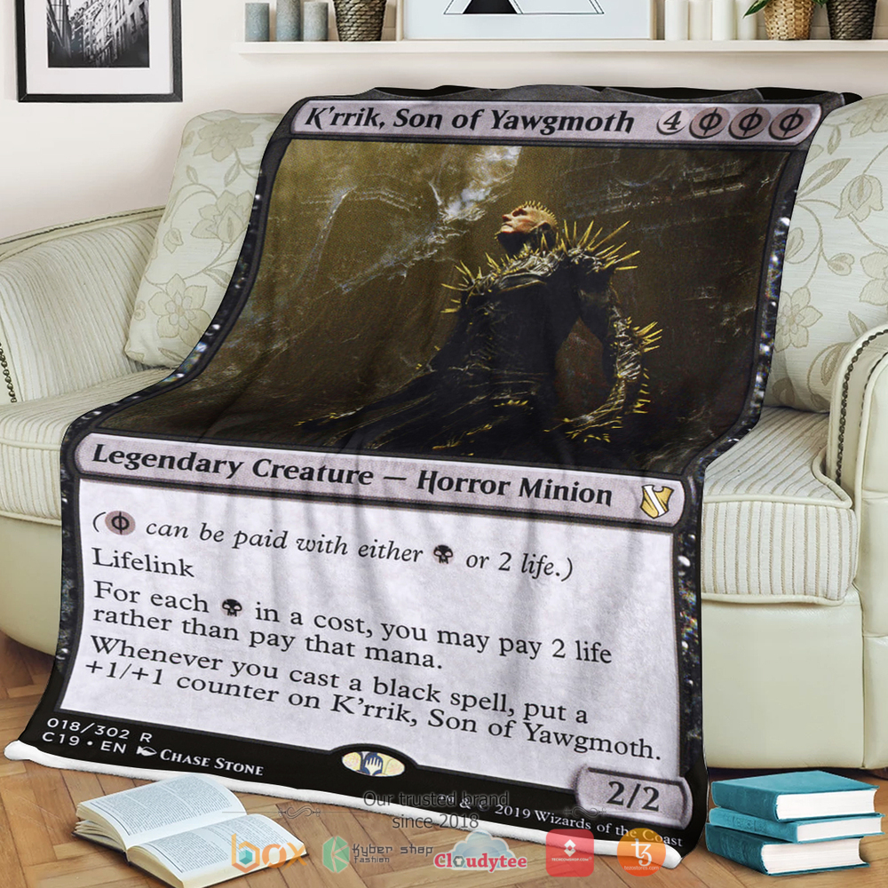 K'rrik, Son of Yawgmoth Game MTG Fleece Blanket 2 Game MTG Krrik Son of Yawgmoth Blanket