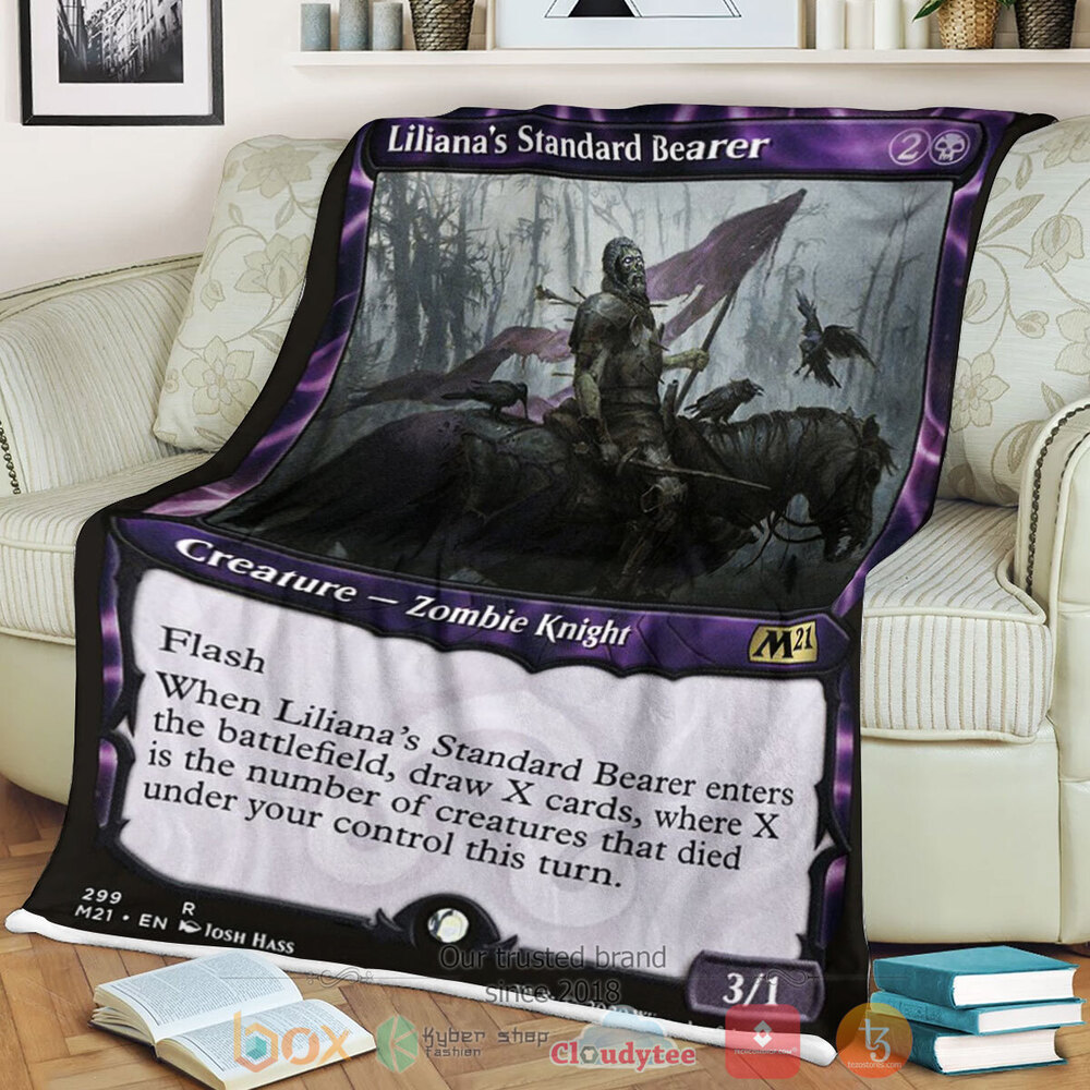 Game MTG Liliana S Standard Bearer Fleece Blanket