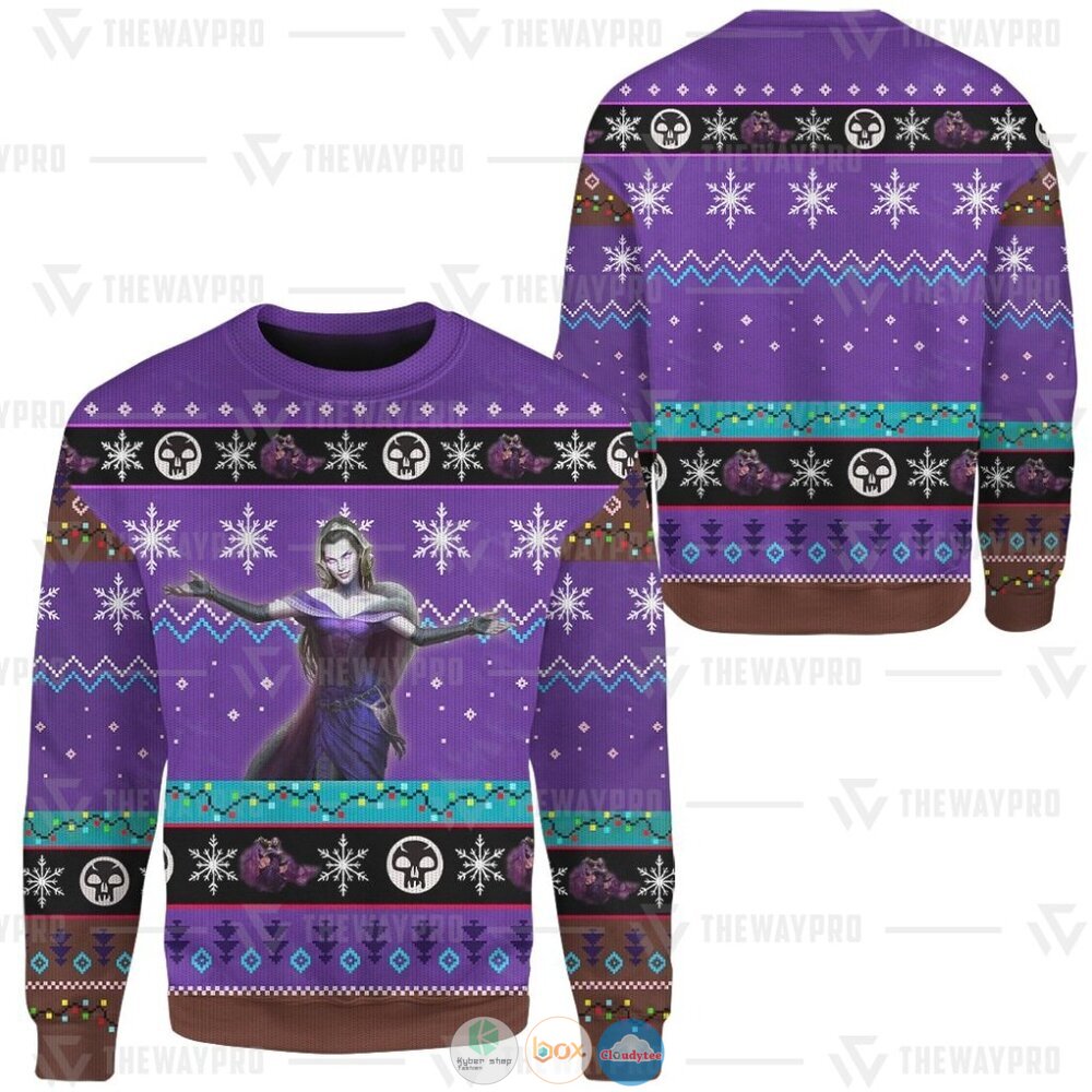 Game MTG Liliana, the Last Hope Ugly Christmas Sweater 4 Game MTG Liliana the Last Hope Christmas Sweater 1 2 3