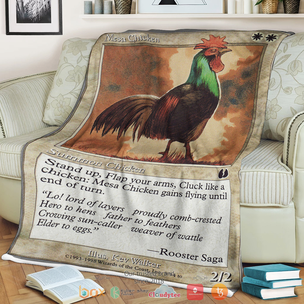 Mesa Chicken Game MTG Fleece Blanket 3 Game MTG Mesa Chicken Blanket