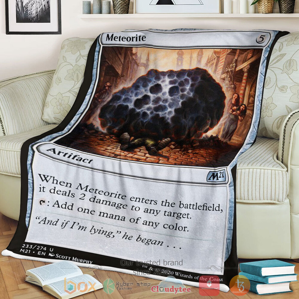 NEW Magic The Gathering Meteorite Soft Blanket 1 Game MTG Meteorite Fleece Blanket