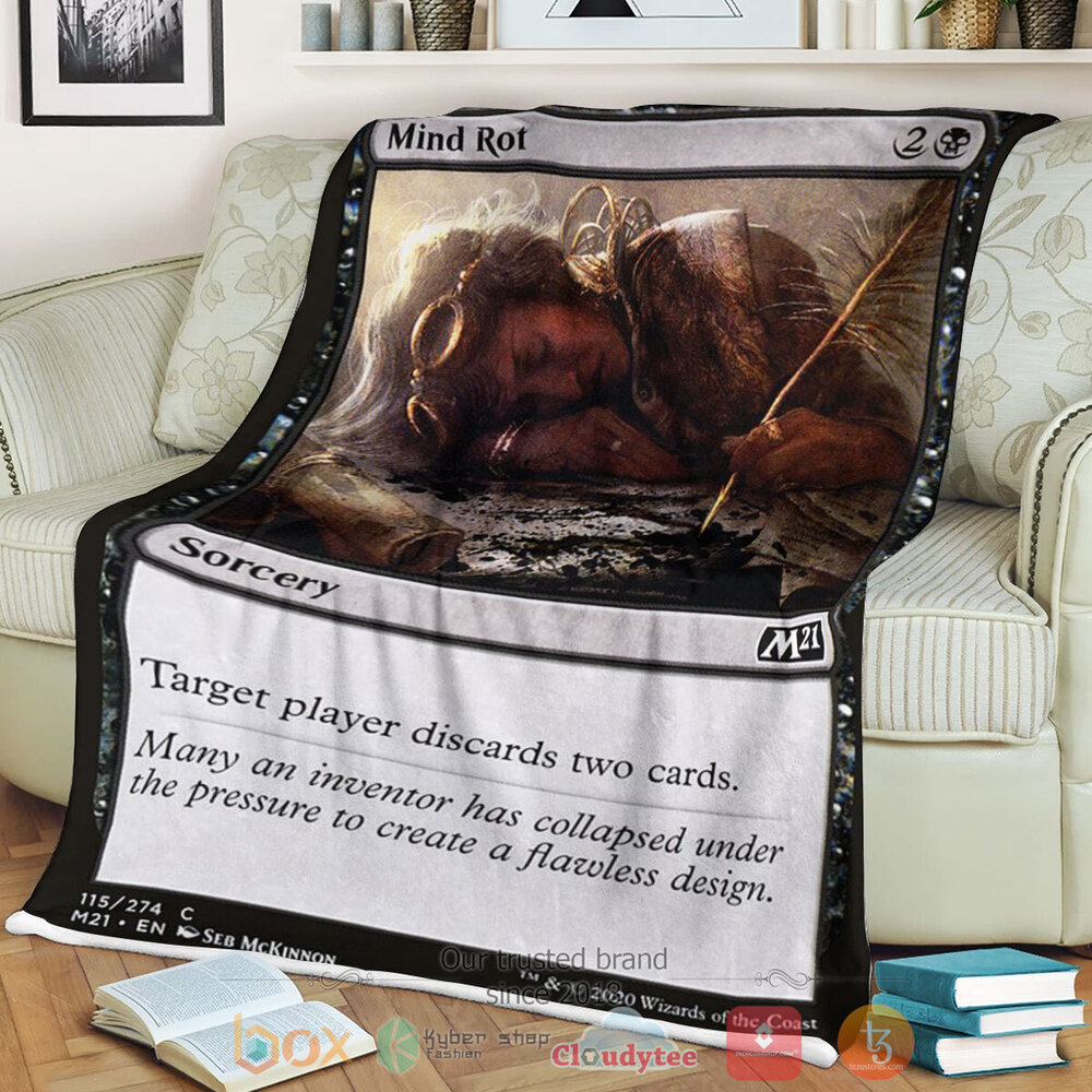Game MTG Mind Rot Fleece Blanket