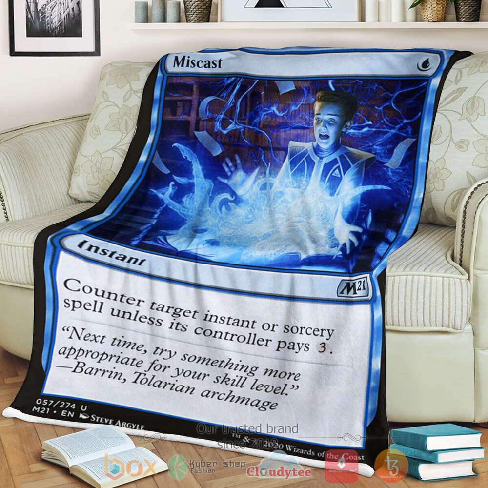 BEST Magic The Gathering Miscast Soft Blanket 1 Game MTG Miscast Fleece Blanket