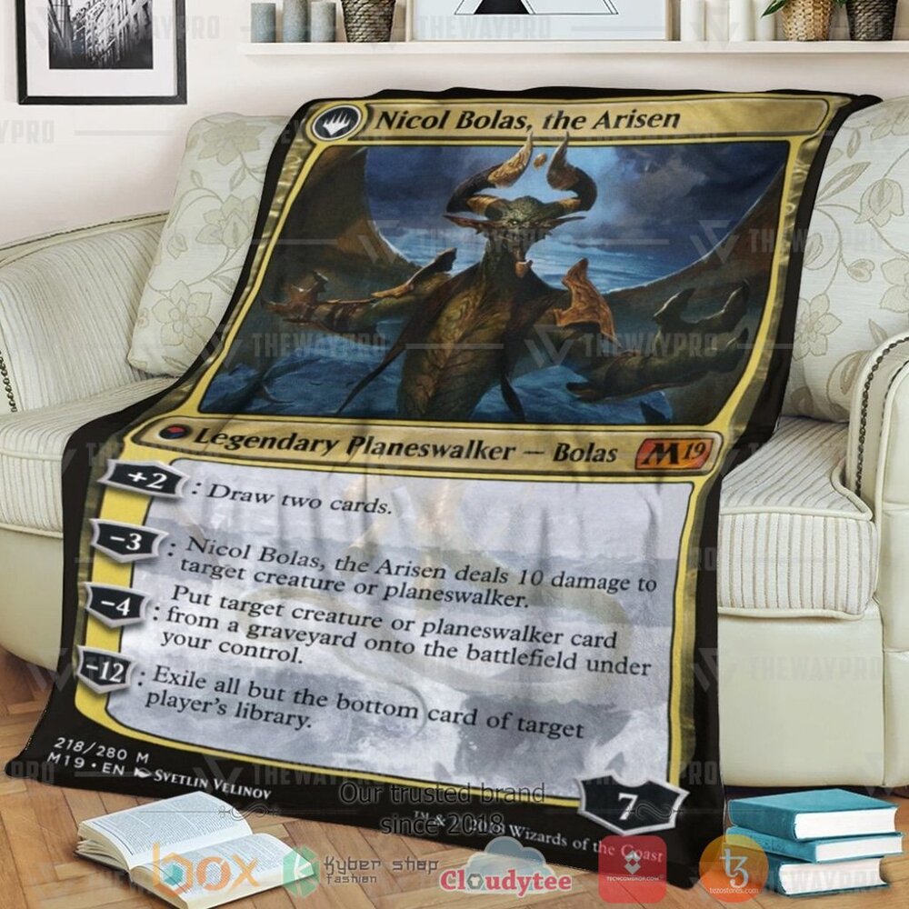 NEW Game MTG Nicol Bolas, The Arisen Soft Blanket 6 Game MTG Nicol Bolas The Arisen Custom Soft Blanket