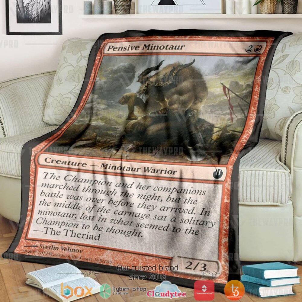 Game MTG Pensive Minotaur Soft Blanket