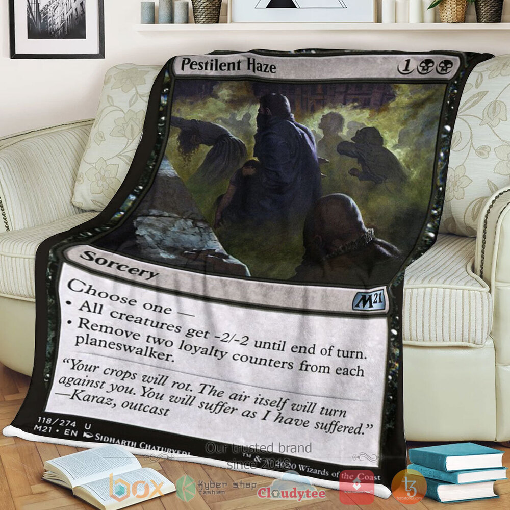 Game MTG Pestilent Haze Fleece Blanket