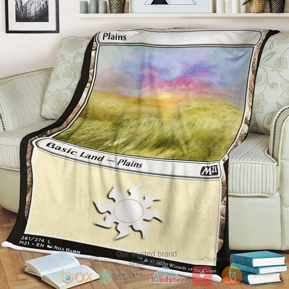 Game MTG Plains Fleece Blanket