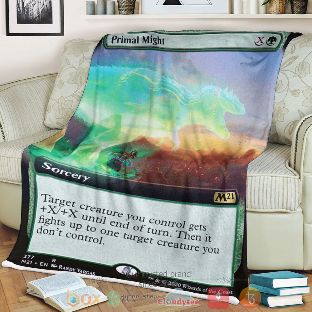 Game MTG Primal Might Fleece Blanket