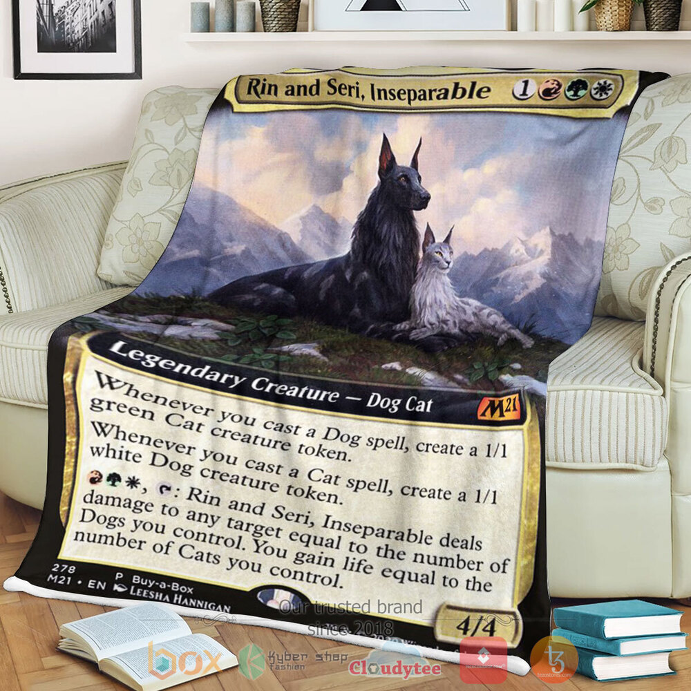 BEST Magic The Gathering Rin And Seri Inseparable Soft Blanket 3 Game MTG Rin And Seri Inseparable Fleece Blanket