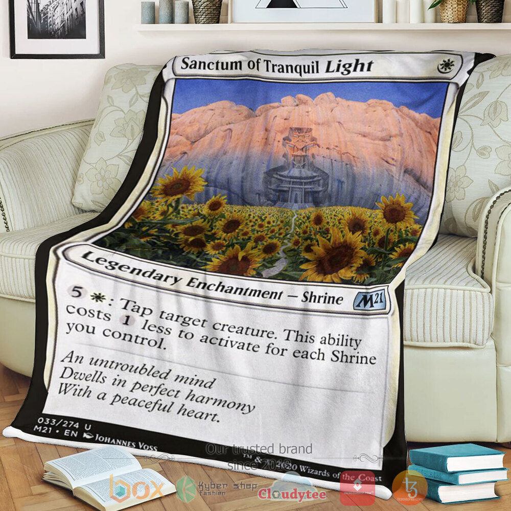 Game MTG Sanctum Of Tranquil Light Fleece Blanket