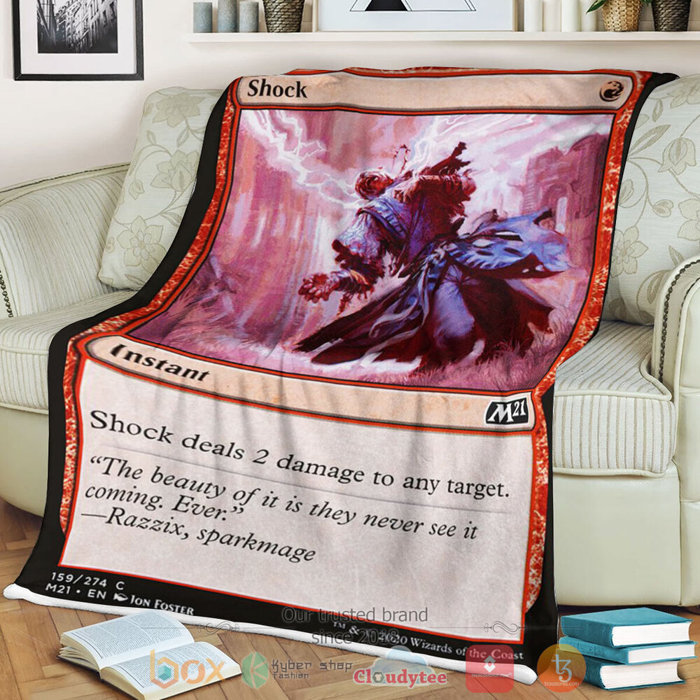 NEW Magic The Gathering Shock Soft Blanket 1 Game MTG Shock Fleece Blanket