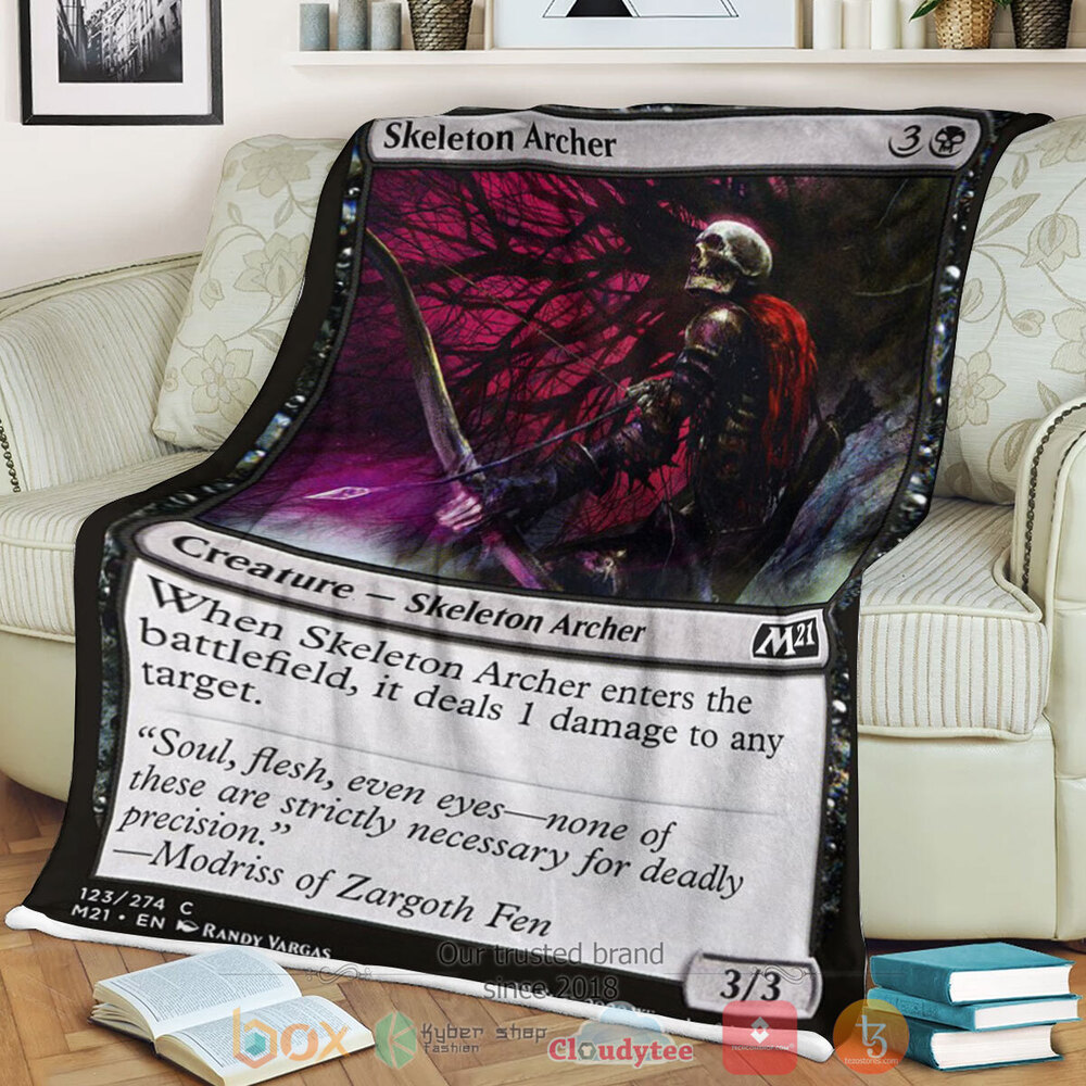 Game MTG Skeleton Archer Fleece Blanket