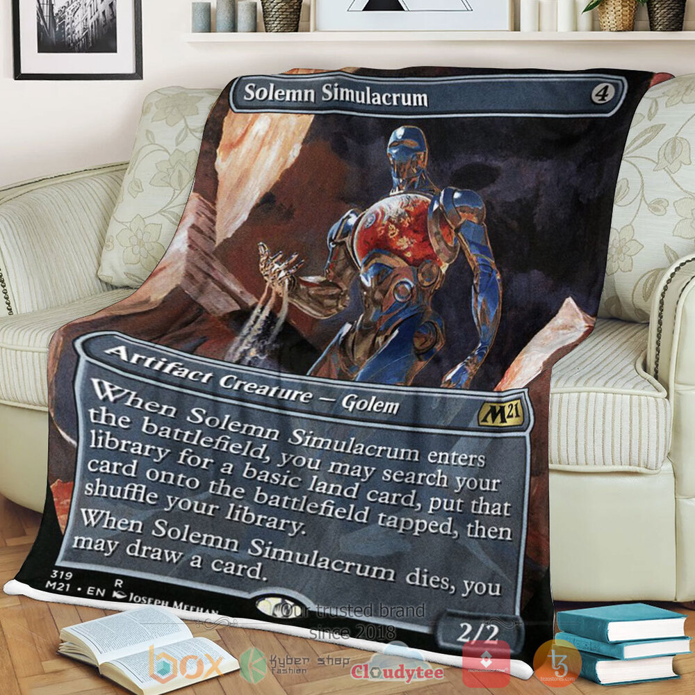 Game MTG Solemn Simulacrum Fleece Blanket