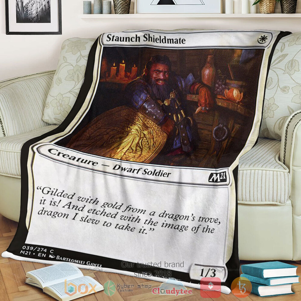 Game MTG Staunch Shieldmate Fleece Blanket