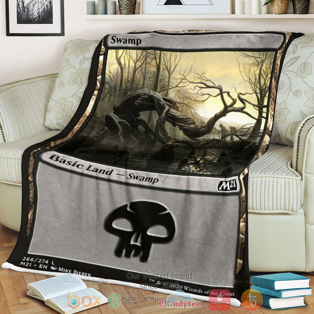 Game MTG Swamp Fleece Blanket