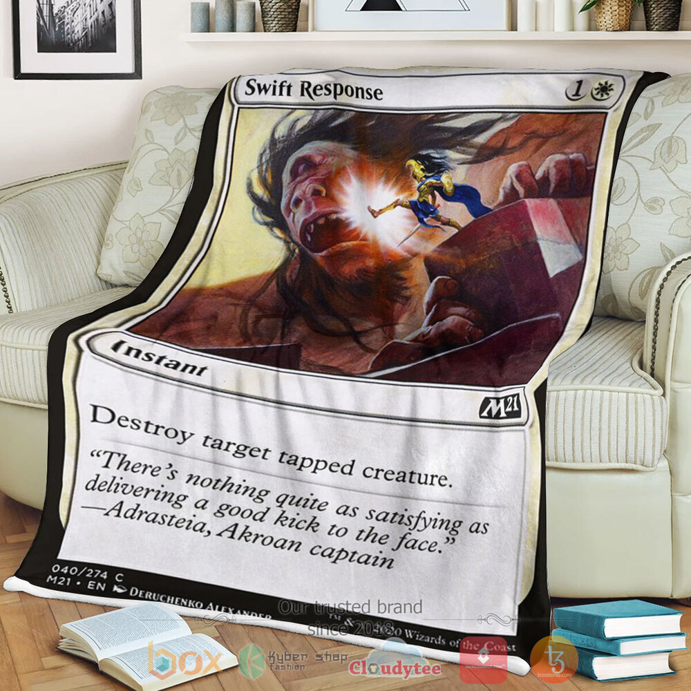 Game MTG Swift Response Fleece Blanket