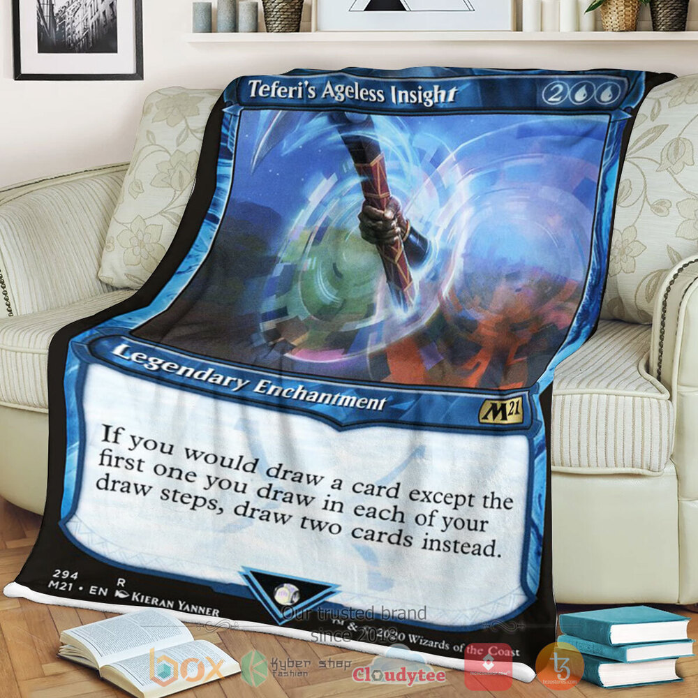 NEW Magic The Gathering Teferi S Ageless Insight Soft Blanket 1 Game MTG Teferi S Ageless Insight Fleece Blanket