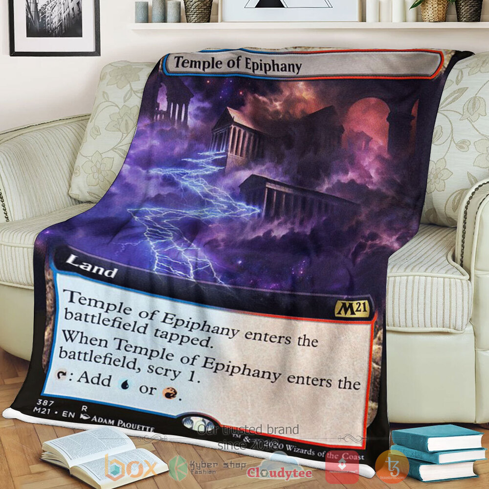 Game MTG Temple Of Epiphany Fleece Blanket