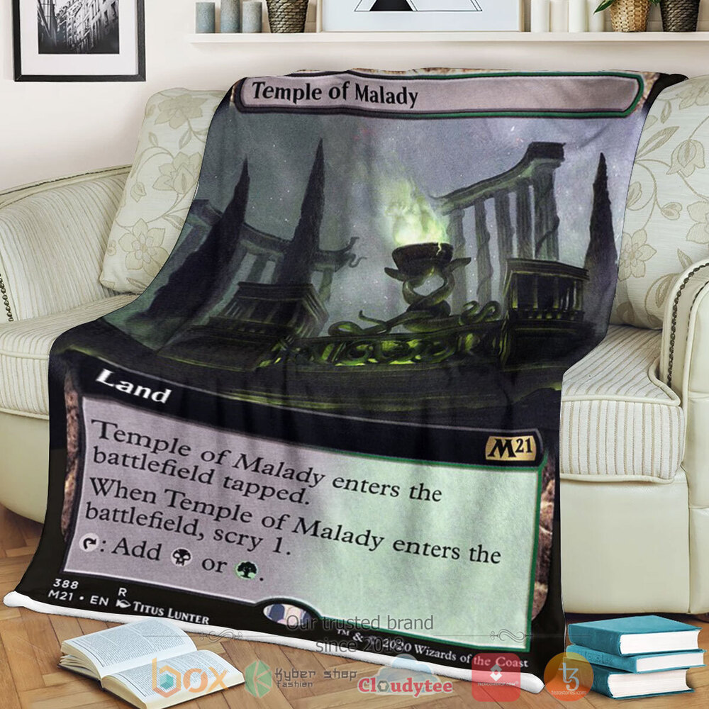 Game MTG Temple Of Malady Fleece Blanket