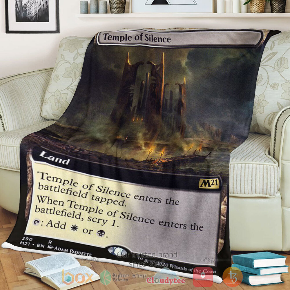 NEW Magic The Gathering Temple Of Silence Soft Blanket 2 Game MTG Temple Of Silence Fleece Blanket