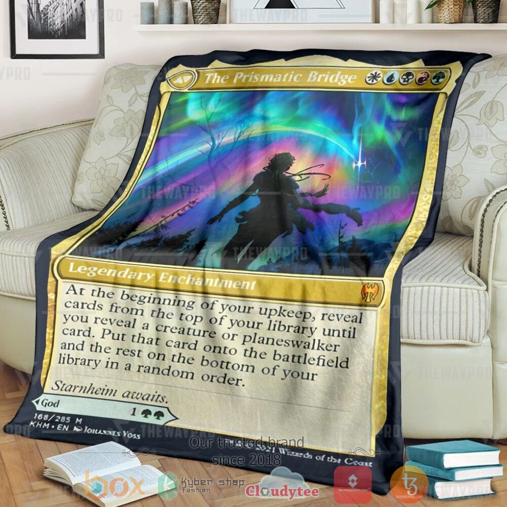NEW Game MTG The Prismatic Bridge Soft Blanket 6 Game MTG The Prismatic Bridge Custom Soft Blanket