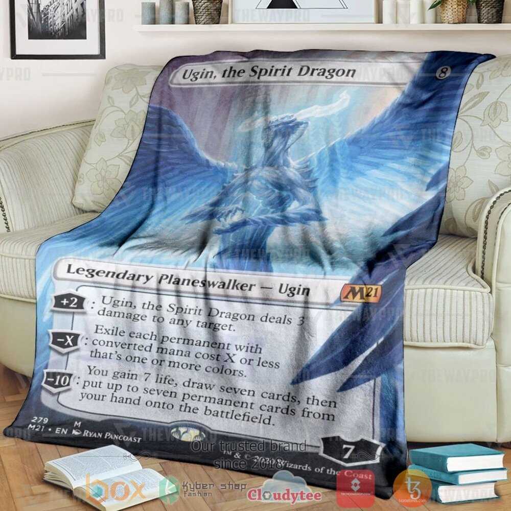 HOT Game MTG Ugin The Spirit Dragon Soft Blanket 6 Game MTG Ugin The Spirit Dragon Custom Soft Blanket