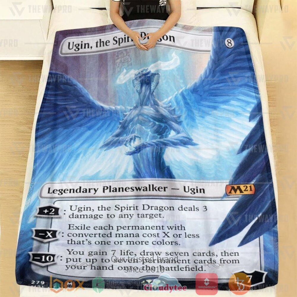 HOT Game MTG Ugin The Spirit Dragon Soft Blanket 2 Game MTG Ugin The Spirit Dragon Custom Soft Blanket 1
