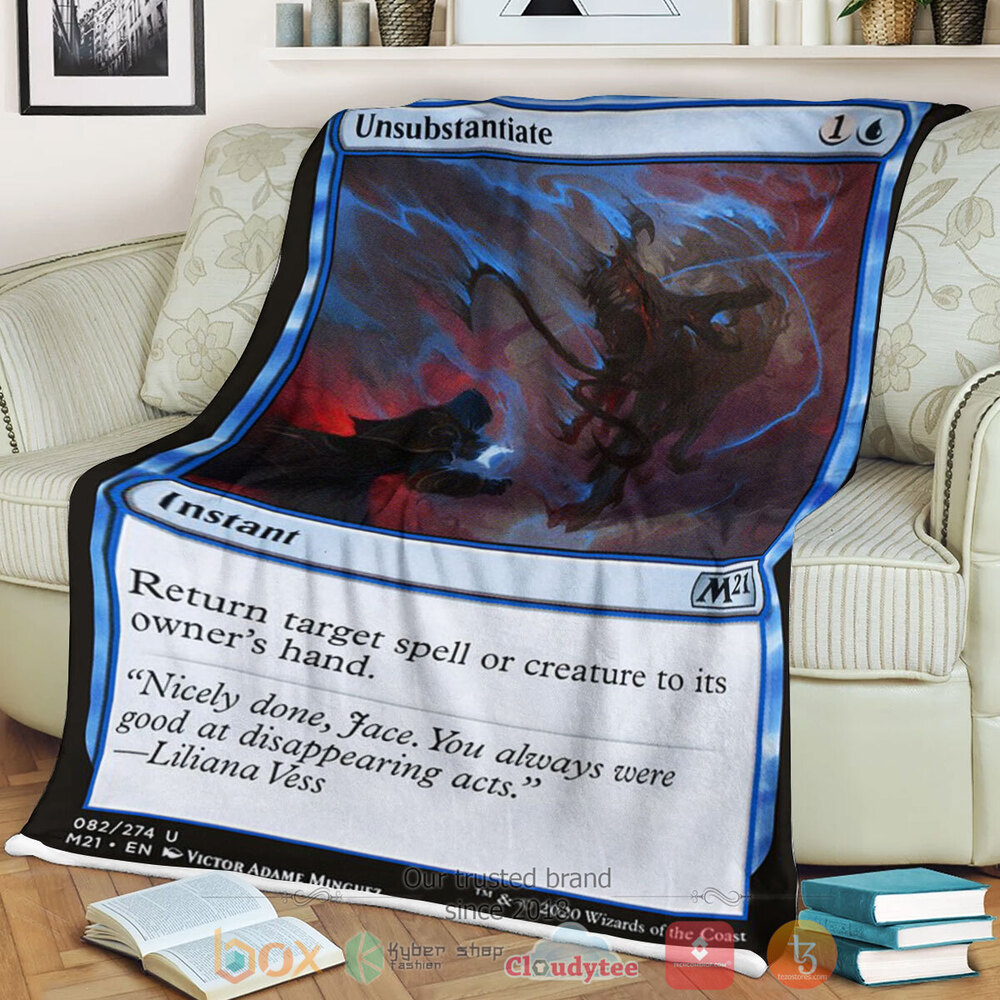 Game MTG Unsubstantiate Fleece Blanket