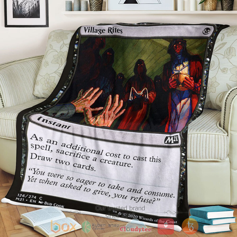 Game MTG Village Rites Fleece Blanket