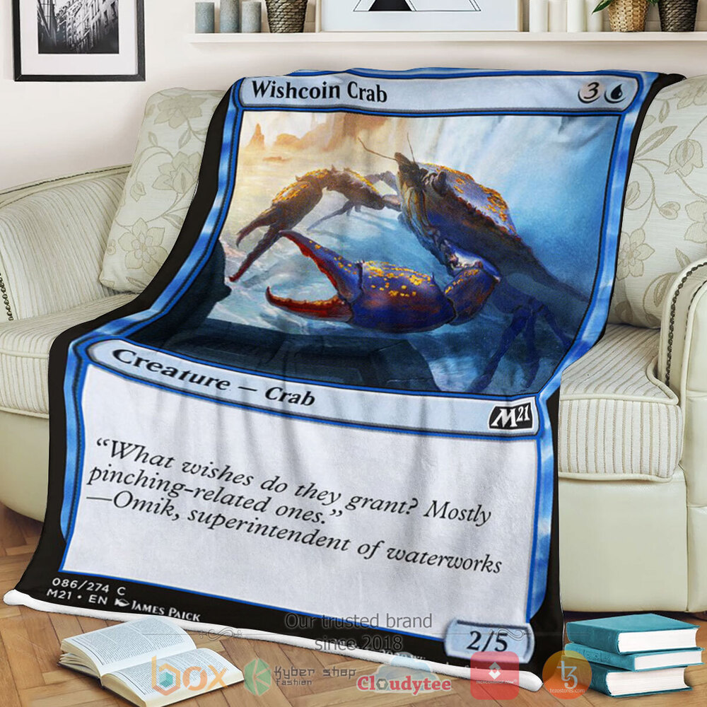 HOT Magic The Gathering Wishcoin Crab Soft Blanket 1 Game MTG Wishcoin Crab Fleece Blanket