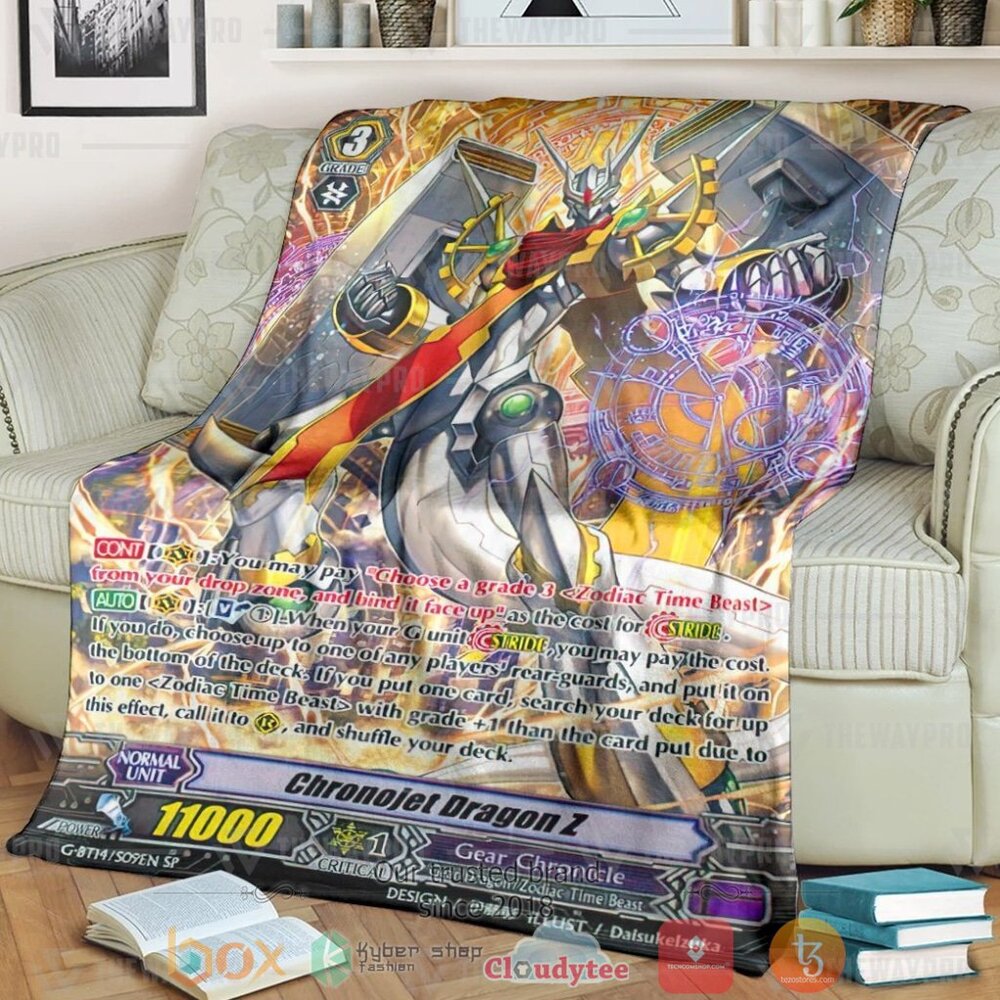 HOT Game Vanguard Cards Chronojet Dragon Z SP Soft Blanket 7 Game Vanguard Cards Chronojet Dragon Z SP Custom Soft Blanket