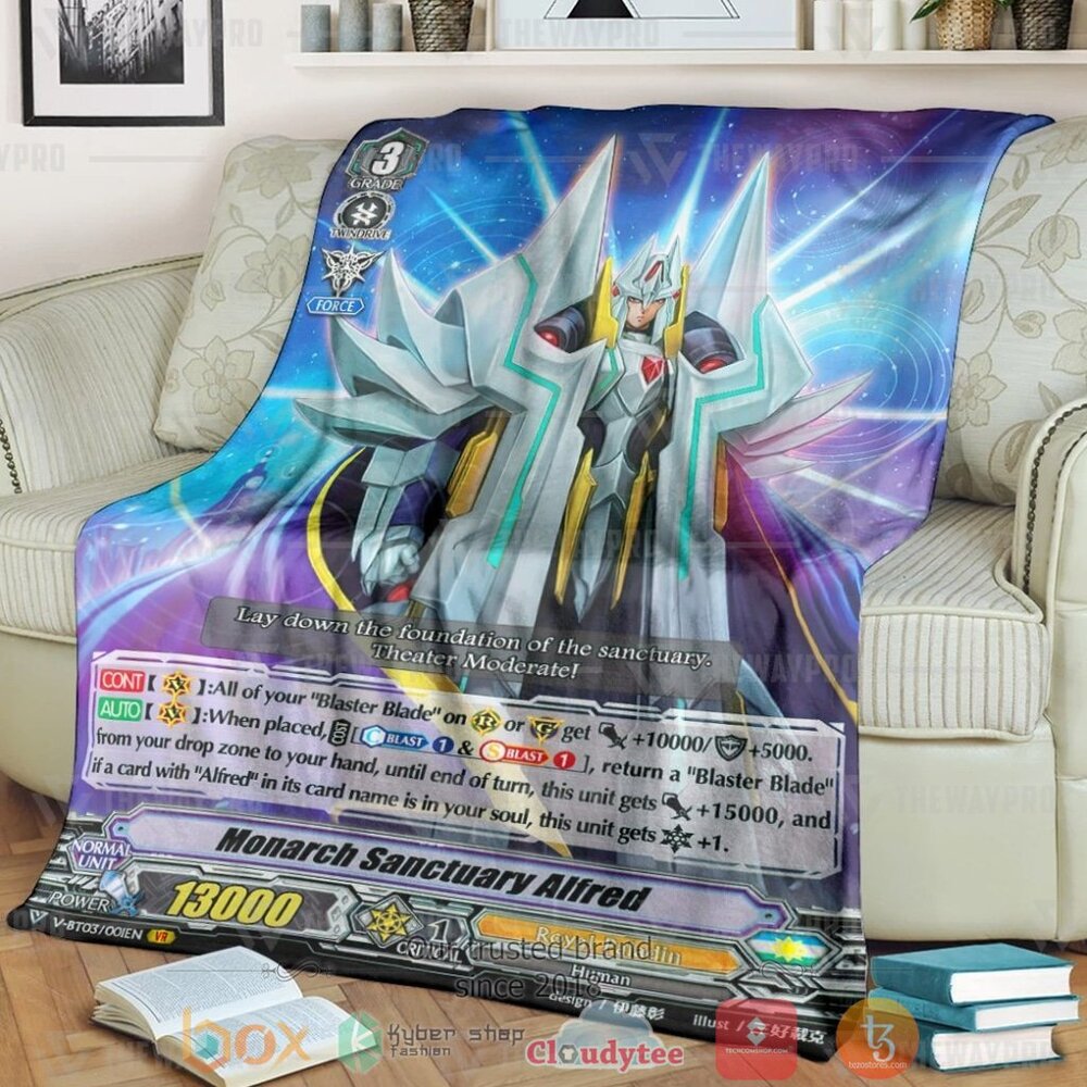 Game Vanguard Cards Monarch Sanctuary Alfred V Series Custom Soft Blanket