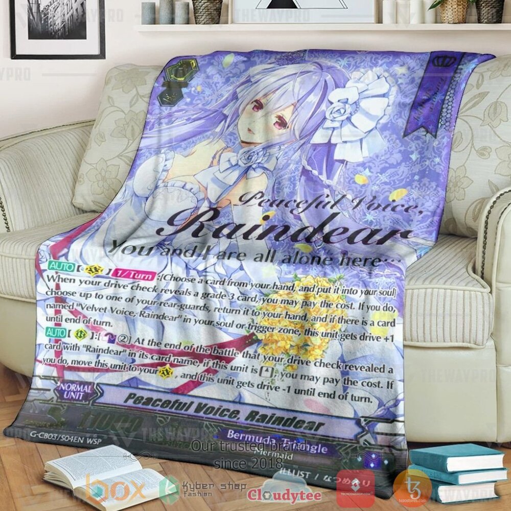 HOT Game Vanguard Cards Peaceful Voice Raindear Wedding SP Soft Blanket 6 Game Vanguard Cards Peaceful Voice Raindear Wedding SP Custom Soft Blanket