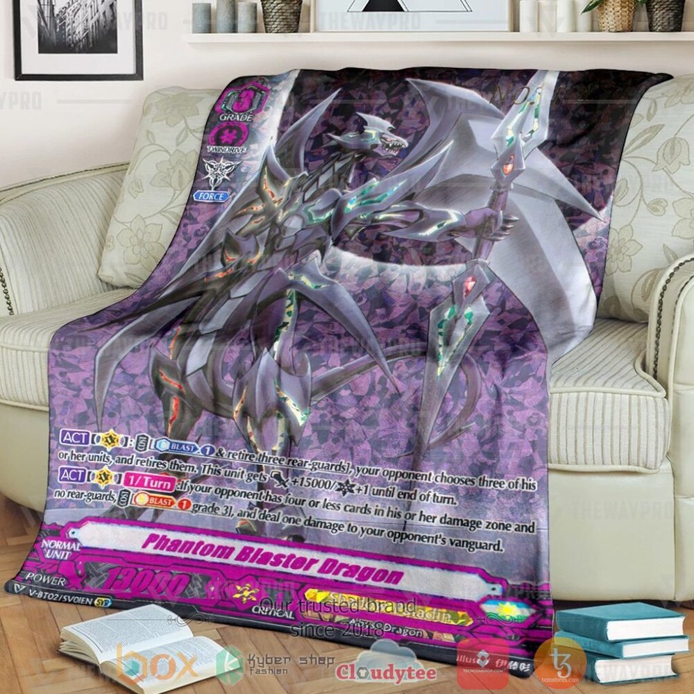 HOT Game Vanguard Cards Phantom Blaster Dragon Secret Campaign Limited Soft Blanket 1 Game Vanguard Cards Phantom Blaster Dragon Secret Campaign Limited Custom Soft Blanket