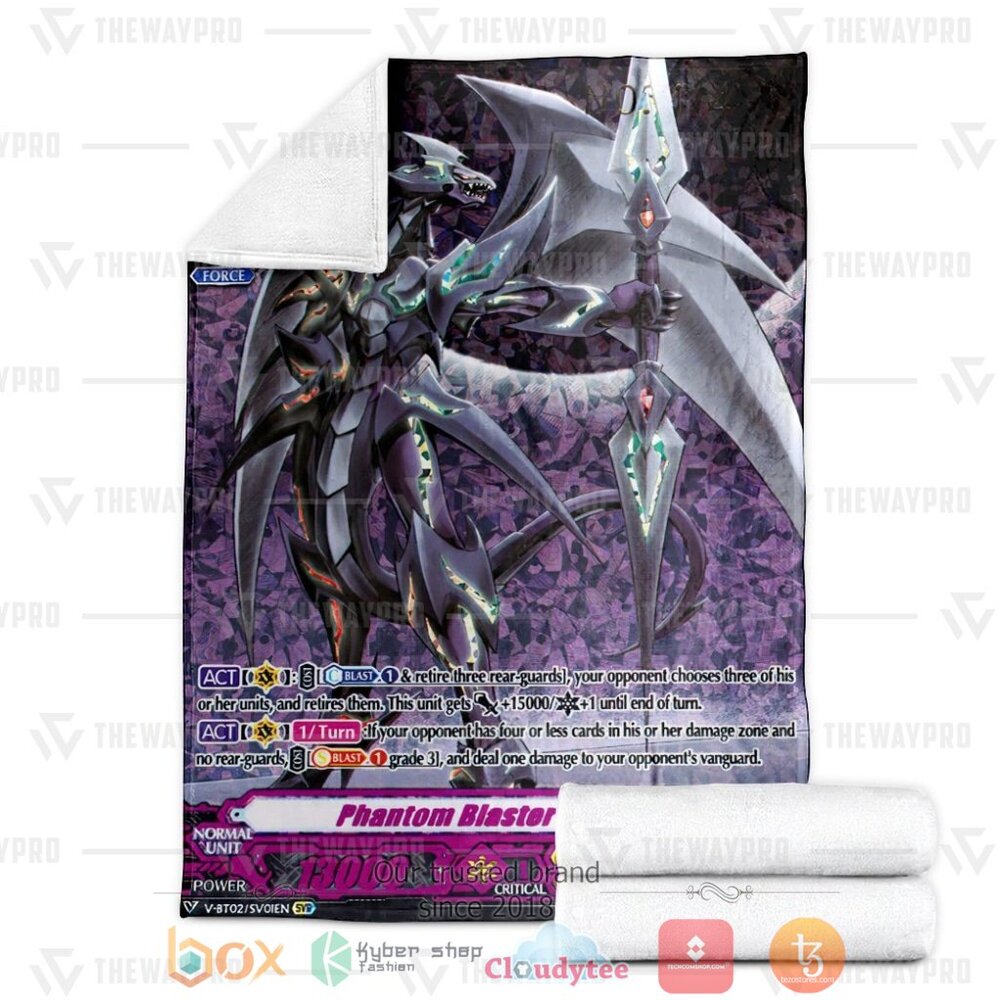 HOT Game Vanguard Cards Phantom Blaster Dragon Secret Campaign Limited Soft Blanket 3 Game Vanguard Cards Phantom Blaster Dragon Secret Campaign Limited Custom Soft Blanket 1 2