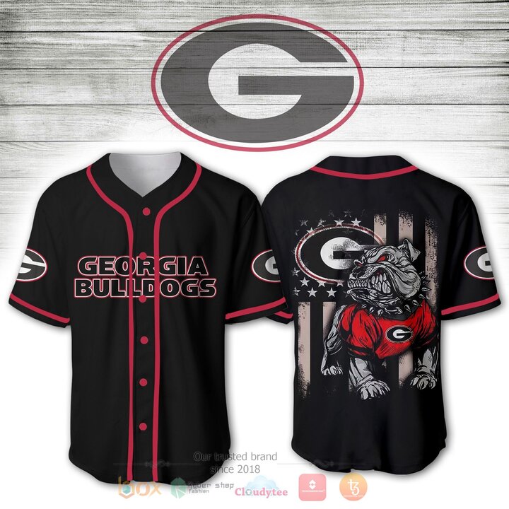 BEST Georgia Bulldogs football Baseball Jerseys 2 Georgia Bulldogs football Baseball Jersey Shirt