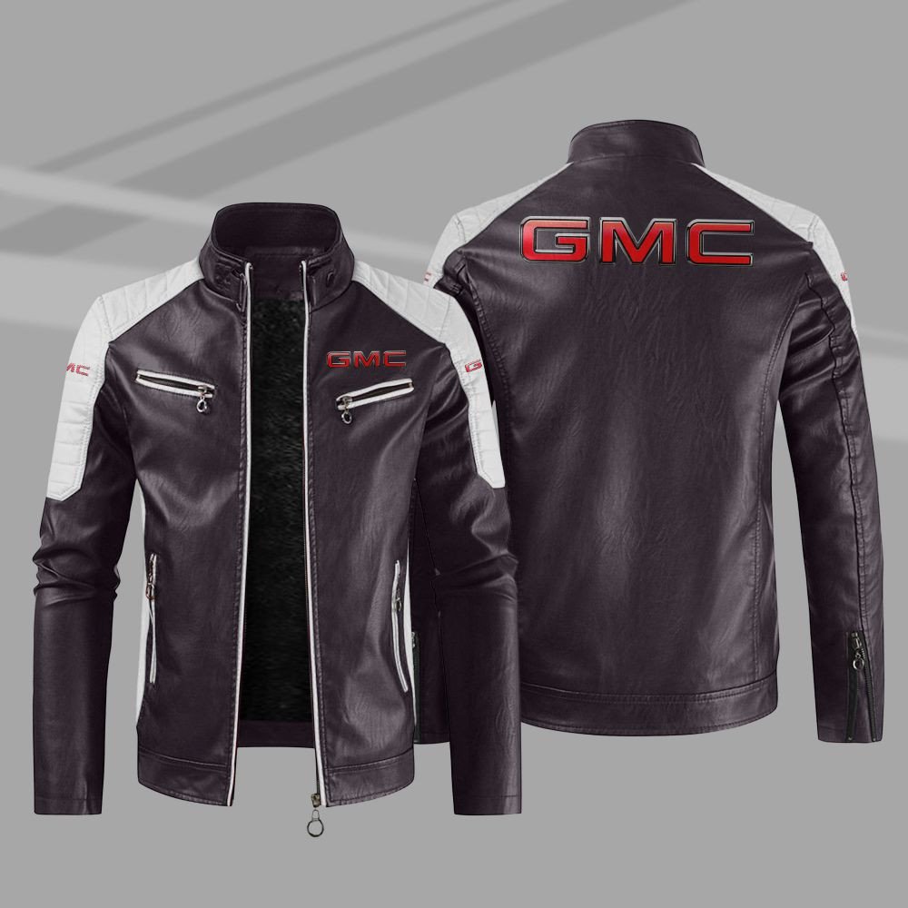 Gmc Car Motor Block Leather Jacket 5 Gmc Car Motor Block Leather Jacket 1 2 3 4