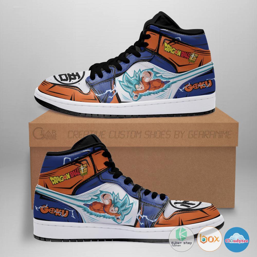 Goku Saiyan Blue Air Jordan High Top Shoes 2 Goku Saiyan Blue Air Jordan High Top Shoes 1