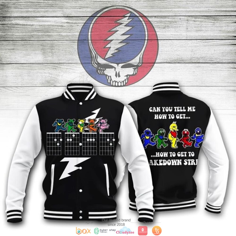 Grateful Dead How to get to Shakedown Street Baseball jacket 3 Grateful Dead How to get to Shakedown Street Baseball jacket