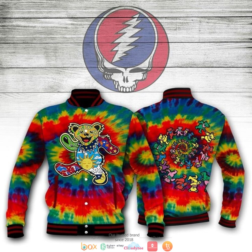 Grateful Dead tie dye Baseball jacket