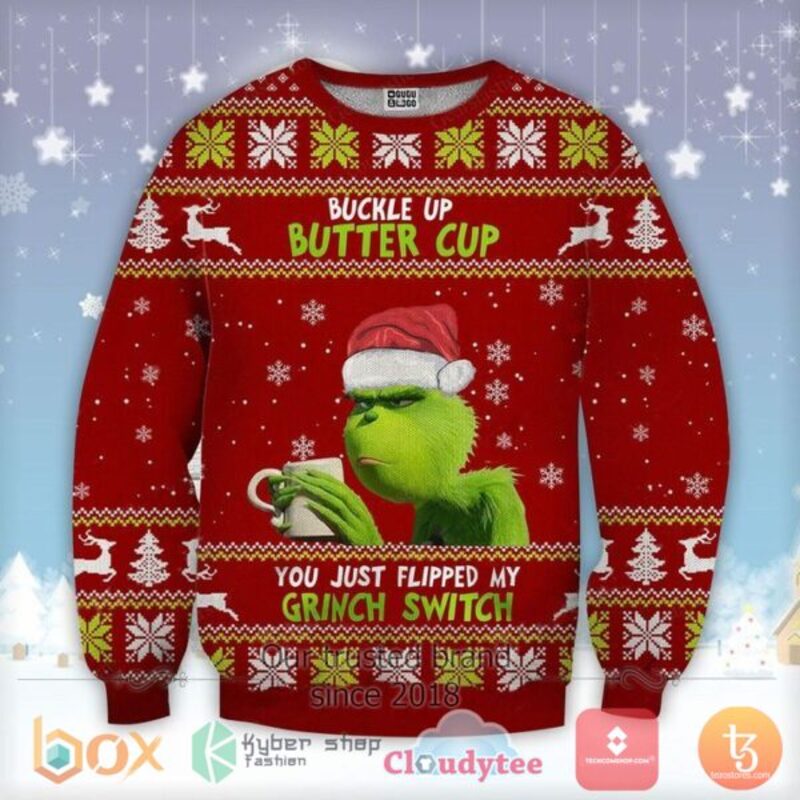 Grinch Butter Coffe Christmas Sweater