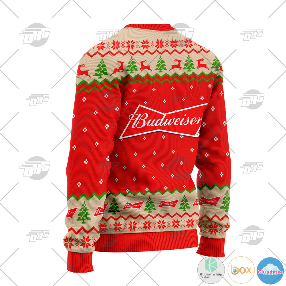 budweiser ugly christmas sweater