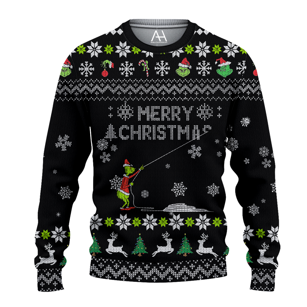 BEST Grinch Stolen Merry Christmas Sweaters 3 Grinch Stolen Merry Christmas 3D All Over Printed Ugly Sweaters