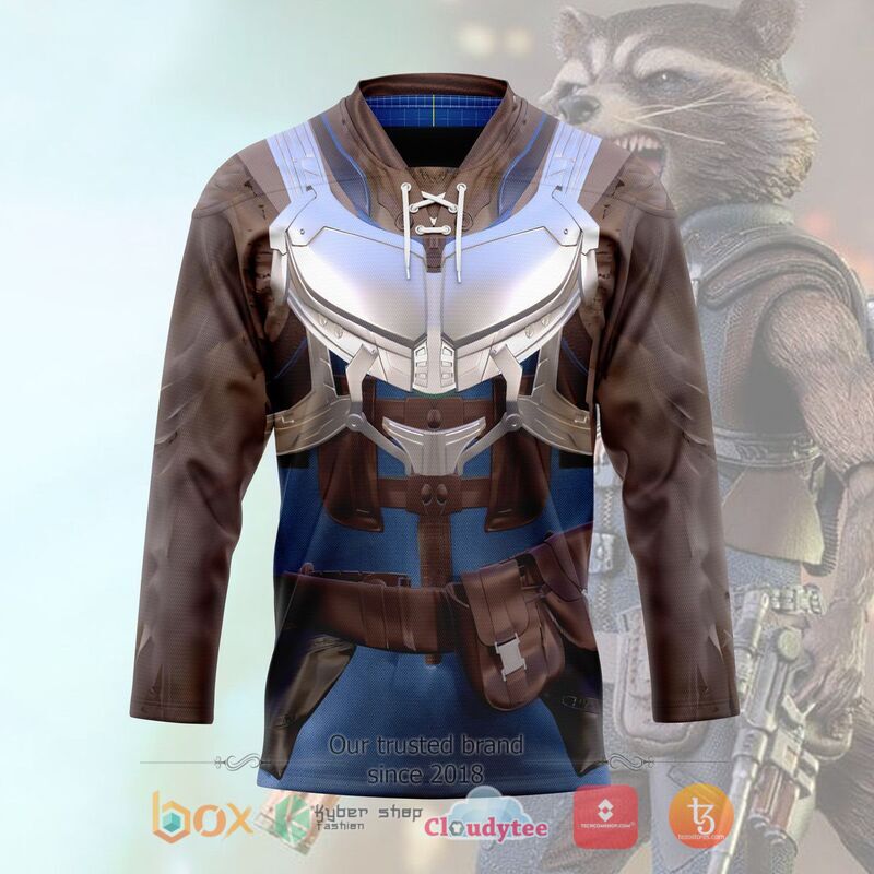 Guardians Of The Galaxy Raccoon Hockey Jersey 3 Guardians Of The Galaxy Raccoon Hockey Jersey 1 2