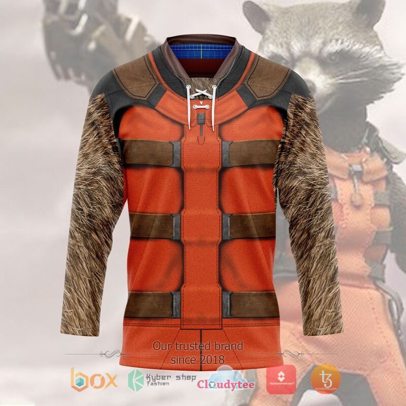 Guardians Of The Galaxy Rocket Raccoon Hockey Jersey 3 Guardians Of The Galaxy Rocket Raccoon Hockey Jersey 1 2