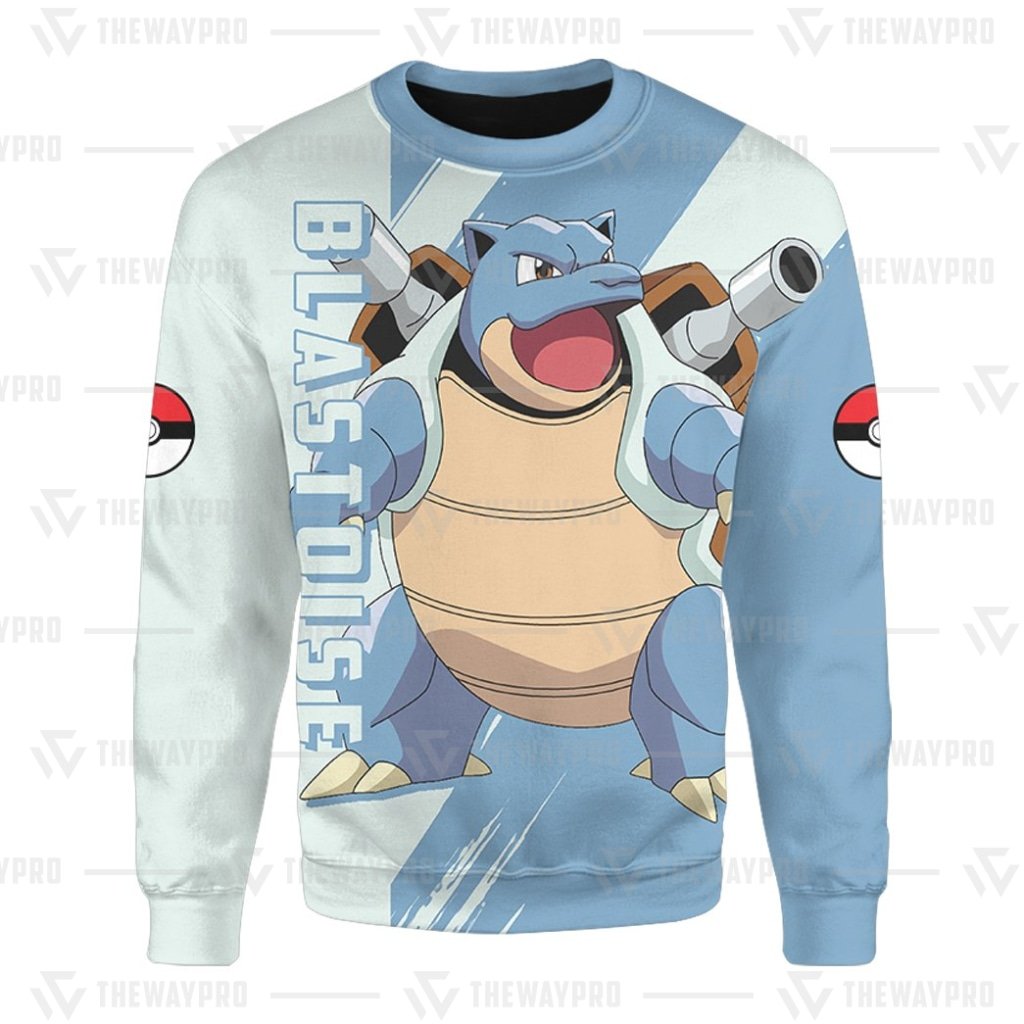 HOT Anime Pocket Monsters Blastoise Merry Christmas Sweater