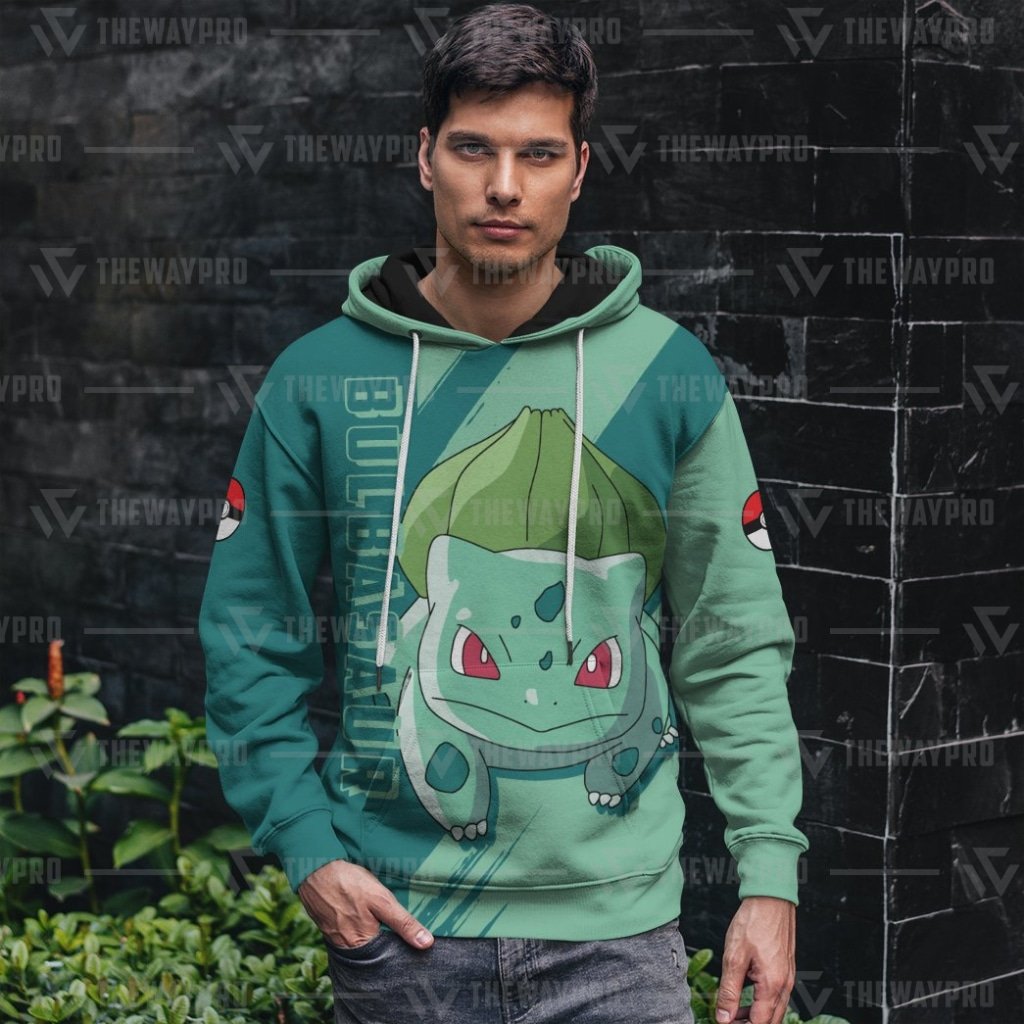HOT Anime Pocket Monsters Bulbasaur 3D Hoodie 2 HOT Anime Pocket Monsters Bulbasaur 3D Hoodie 1