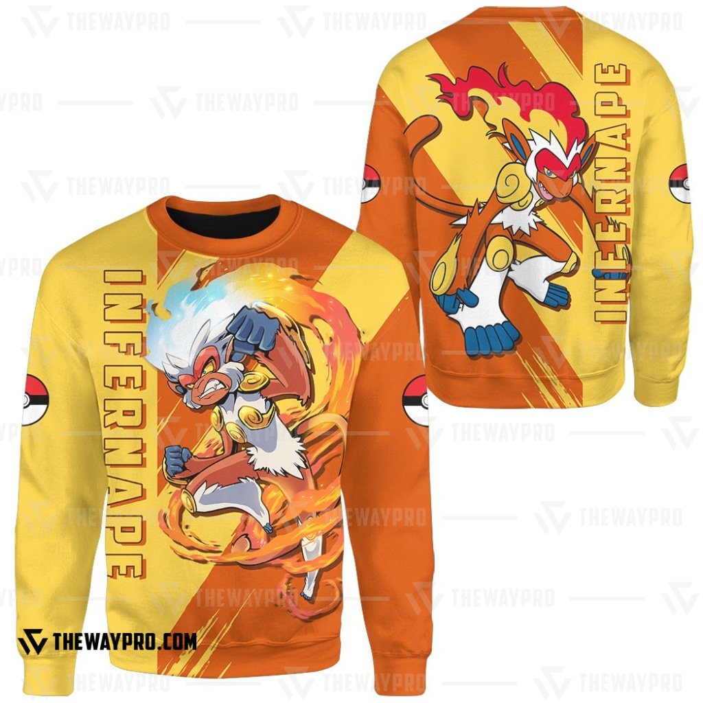 HOT Anime Pocket Monsters Infernape Merry Christmas Sweater 2 HOT Anime Pocket Monsters Infernape Merry Christmas Sweater 1